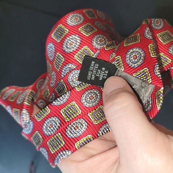 Robert Talbott Norman Stockton Red Silk Tie - Picture 5 of 6